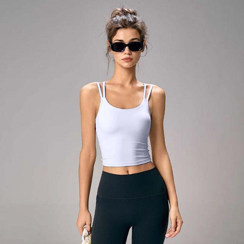 Mitaogirl Kendall Sports Vest Women's Spaghetti Strap Beauty Back Yoga Clothes Running Shockproof Sling Fitness Clothes Summer