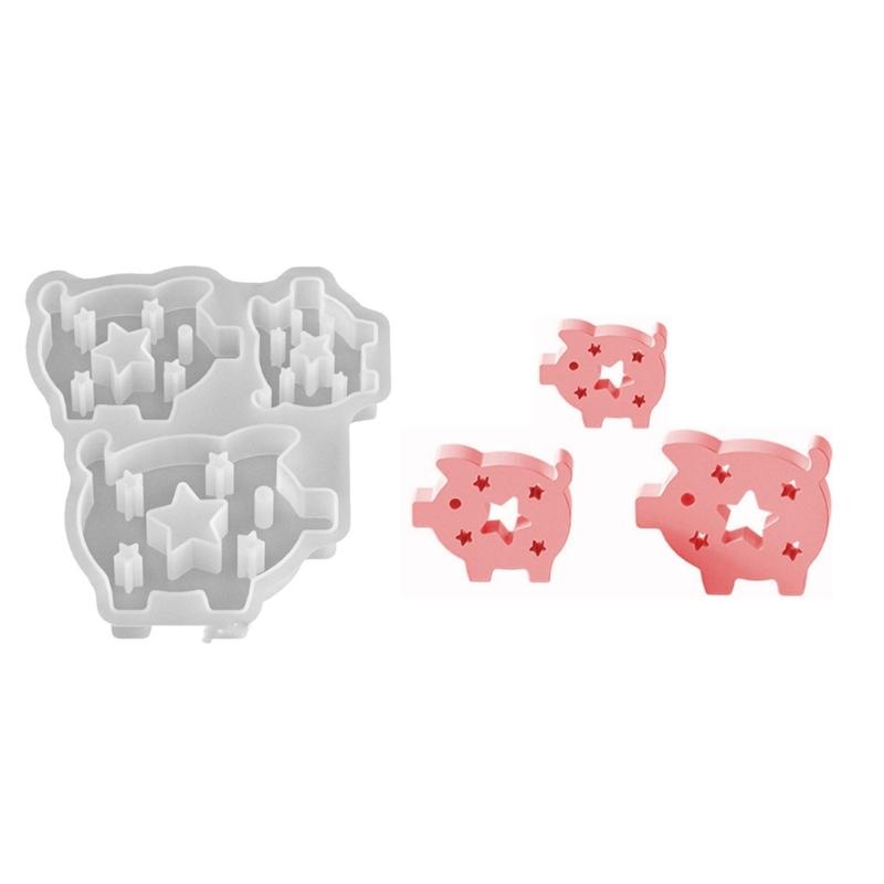 Food Grade Silicone Craft Mould With Cute Pig Designs For Casting And Candle Creation Projects