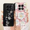 For Xiaomi Redmi Note 15 5G / Note 15 Pro 4G Cute Cat Flower Cartoon Phone Case For Redmi Note15 15Pro 4G Soft Silicone Bumpers
