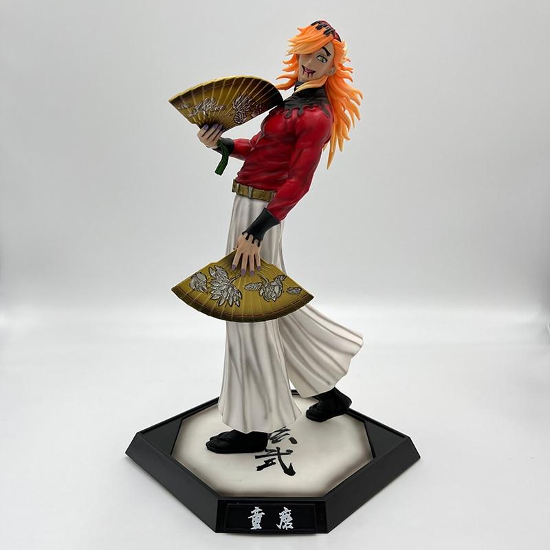 28cm Demon Slayer Kokushibou Anime Figure Tsugikuni /Inosuke Action Figure Douma /Gyuutarou /Daki Kimetsu No Yaiba Figurine Toys