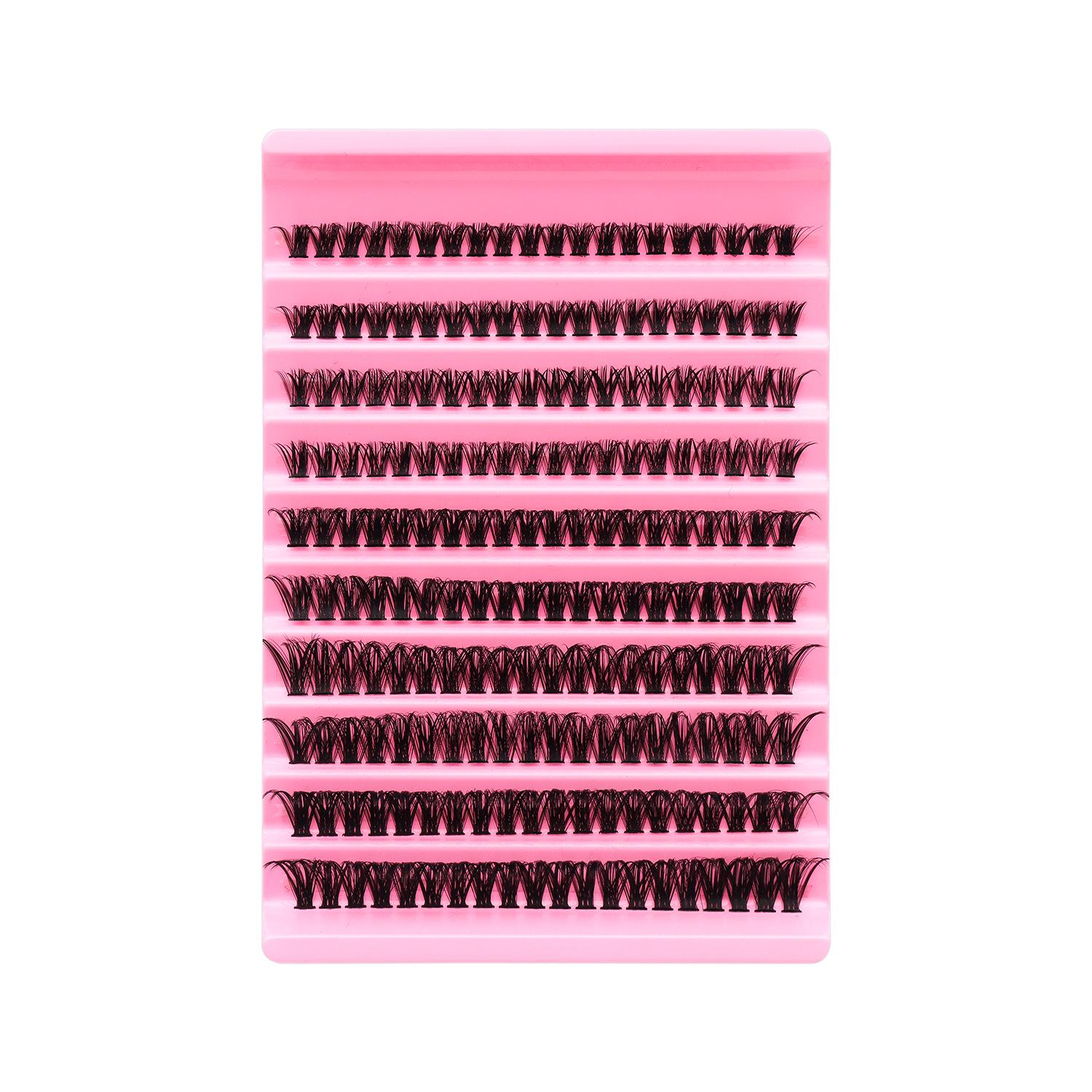 Самоклеящиеся пучки накладных ресниц: 50 пар длинных, тонких, густых ресниц Single Box