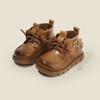 Boys' Non-slip British Style Leather Boots for Baby Girls Soft-soled Toddler Shoes