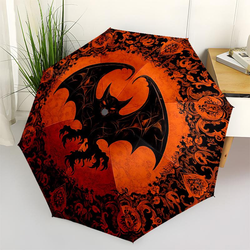 

Spooky Bat Design Halloween Decorative RugUmbrella, Portable 3-Fold Umbrella for Men & Women,Christmas Gift ES333
