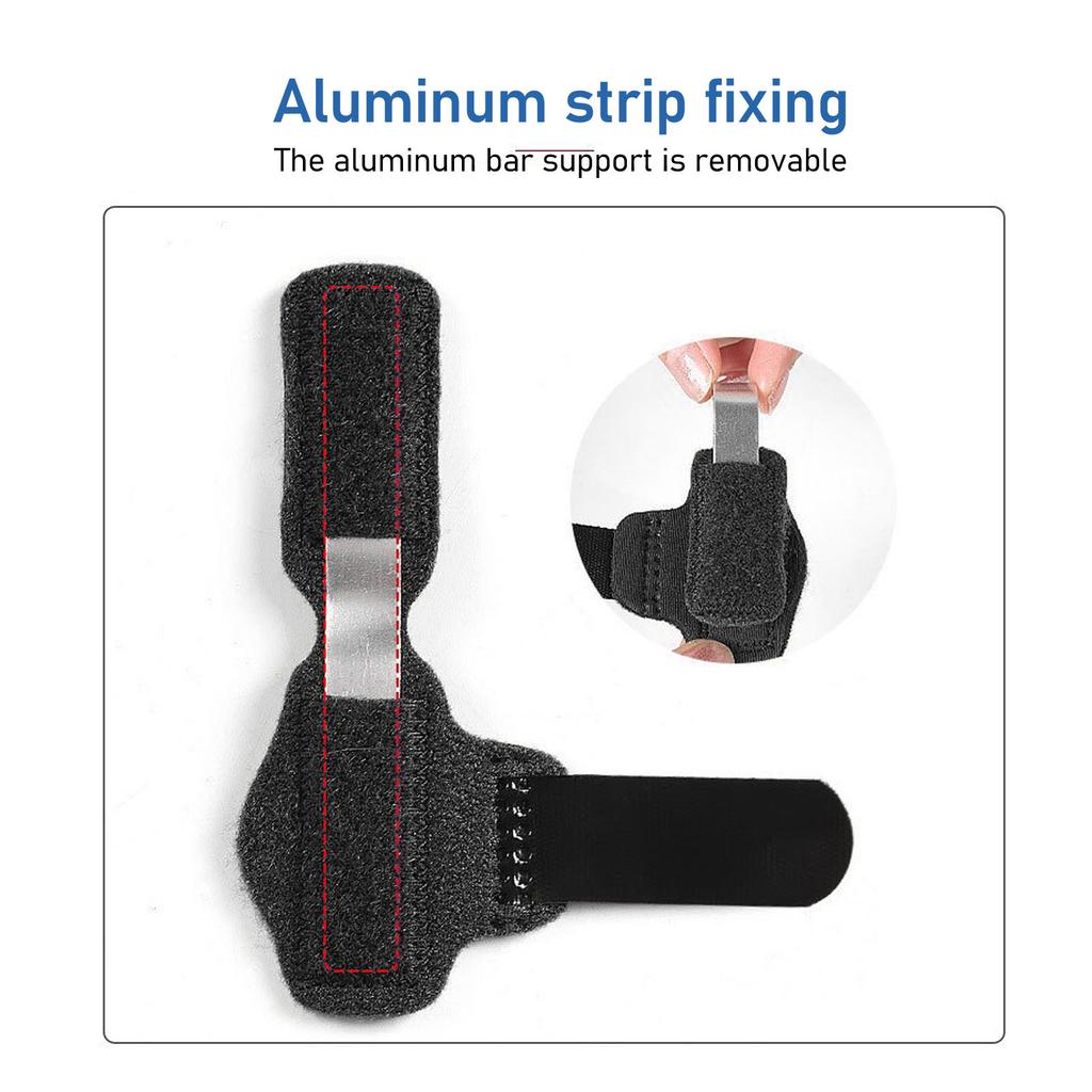 Hammer Toe Corrector Claw Fixation Aluminum Plate Toe Stabilizer for Children Adults Black