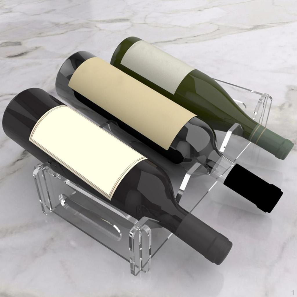 Countertop Wine Rack Decorative Ornament Acrylic Display Stand Bottle Holder for Basement