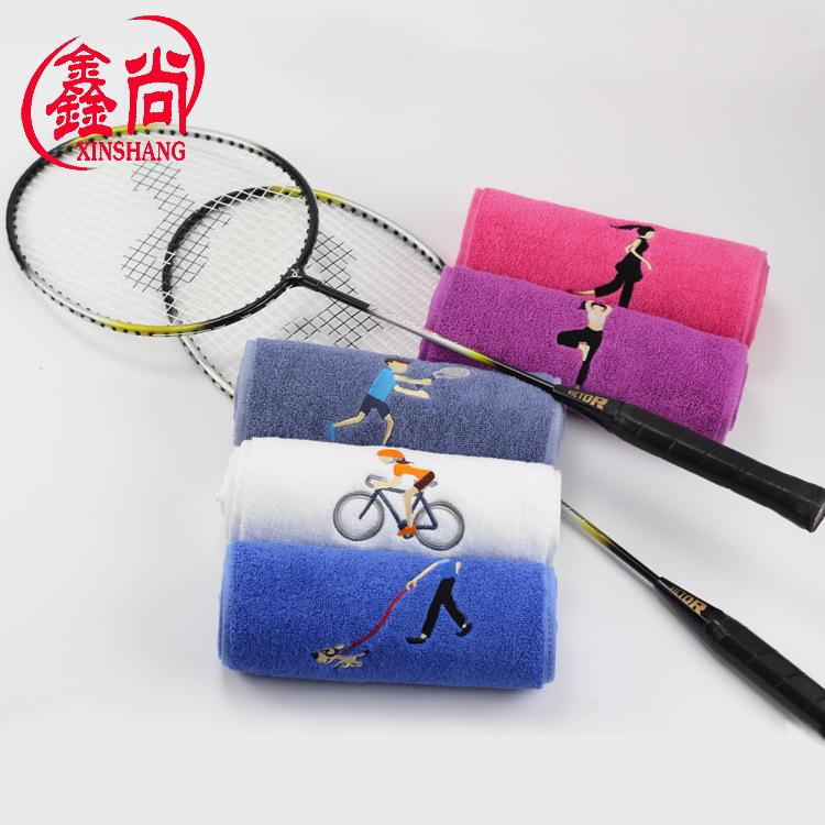 Cotton sports towel 20 * 110 extended marathon yoga sports running towel embroidery
