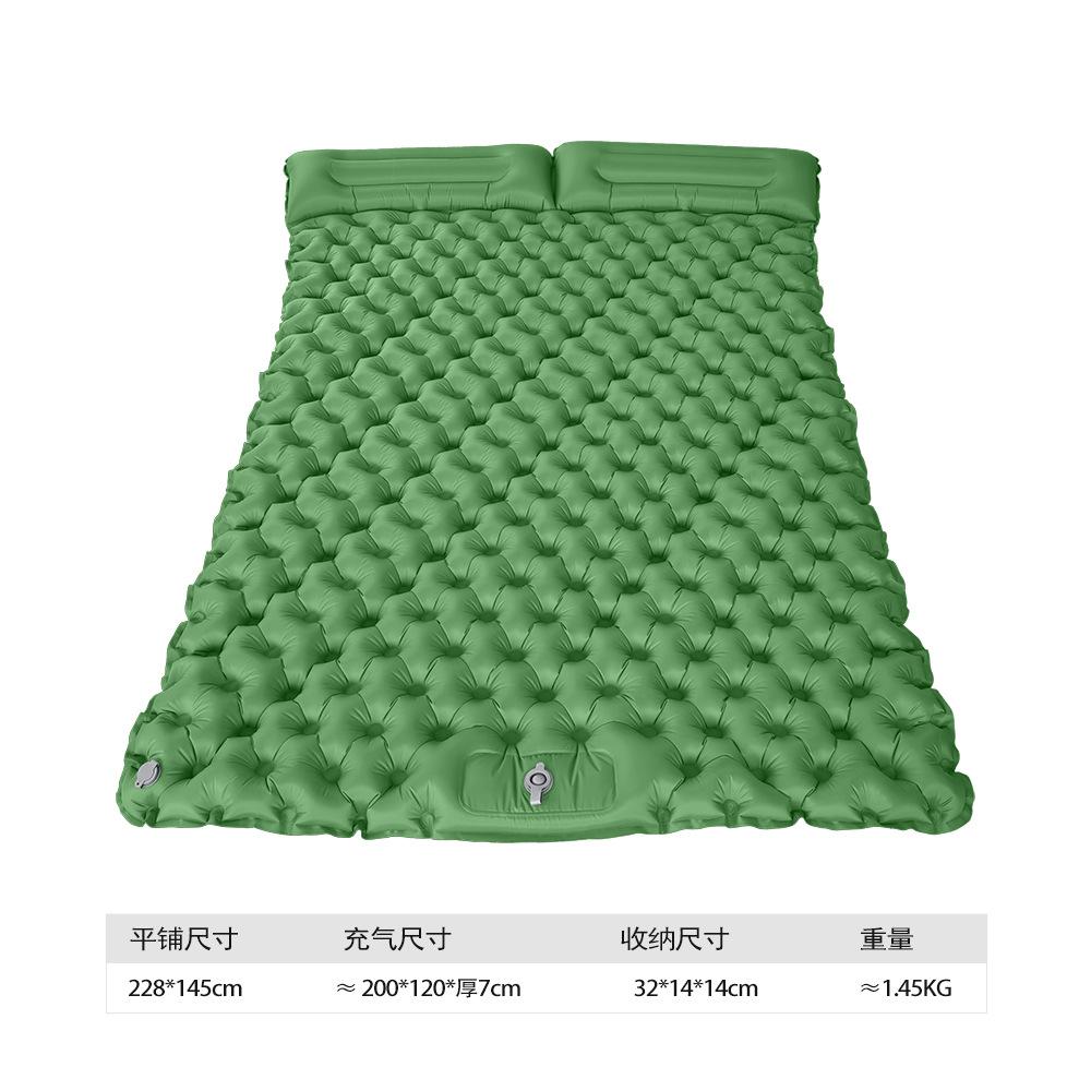 Dwunożny nadmuchiwany podkład kempingowy z TPU odporny na wilgoć z zintegrowaną poduszką 5 cm