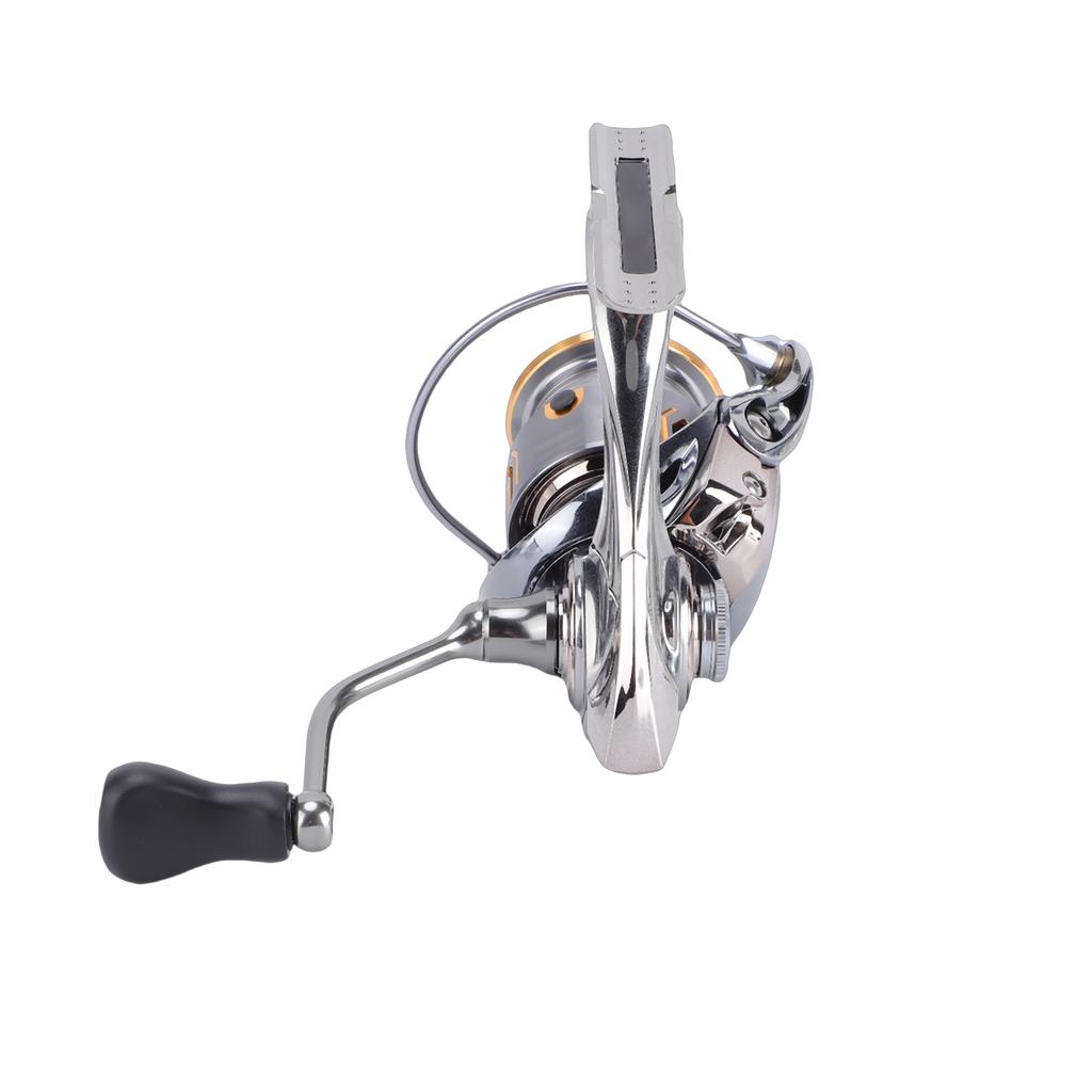 Spinning Reel Metal Bright Electroplated Fishing Reel 6+1 Sealed Bearings 5.2 :1 Gear Ratio CNC Machined Aluminum Spool