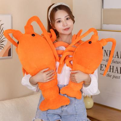 Oreiller Créatif Personnalisé Grand Homard Jouet en Peluche Ornements d'Aquarium Poupée Poupée Cadeau pour Enfants