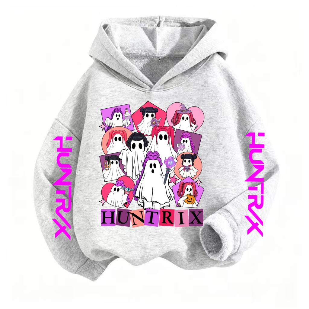 Halloween Kpop Witch Hunting Children's Clothing, Girls' Spring and Autumn Hoodies, and Fashionable Casual Sportswear