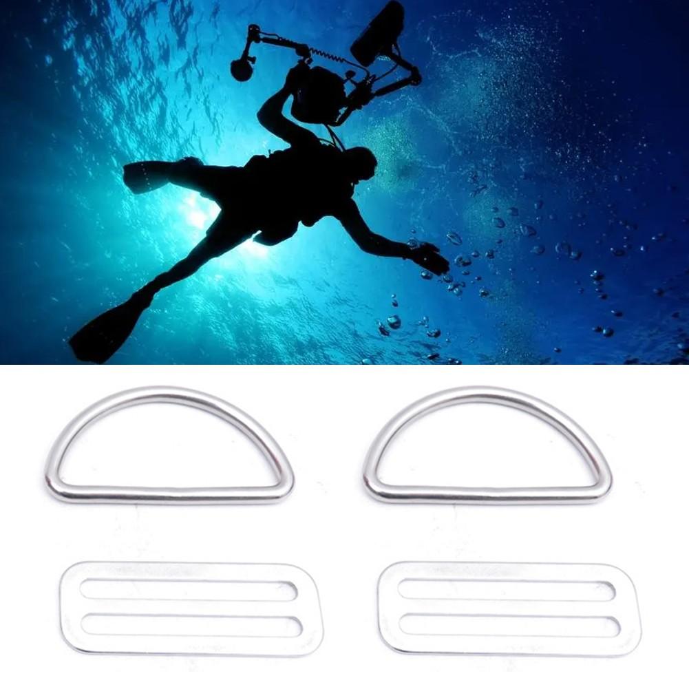 Belt Keeper D Ring Lightweight Portable Silver Stainless Steel