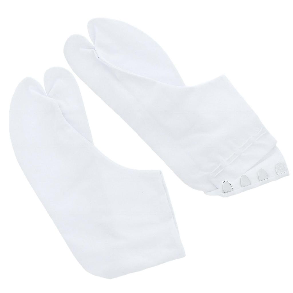 White Broadcloth Tabi Socks with 4 Size [KIMONOMACHI] Clasps, 27.0cm