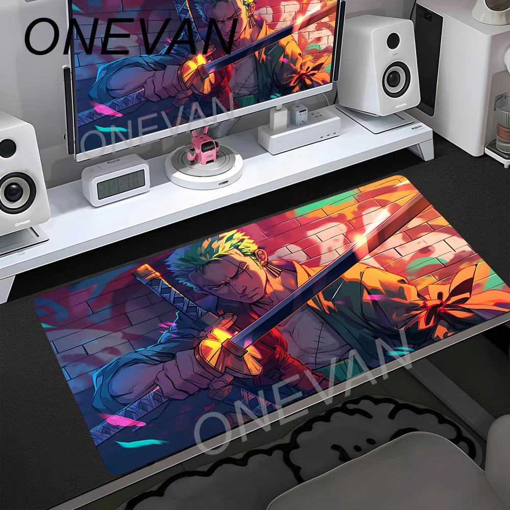 Large Mouse Pads One Piece Zoro Keyboard Mat NonSlip Rubber Carpet Office Computer Deskmat PC Gamer Mousepad Natural Rubber Pads