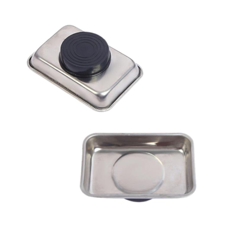 1Pcs Stainless Steel Magnetic Parts Rectangular Trays Screw Wrench Organizing Hardware Accessories Magnetic Tray