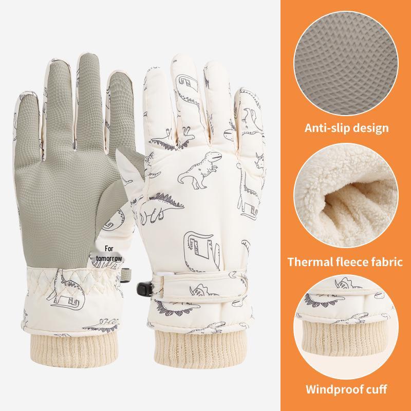 Children's Winter Ski Gloves: Warm, Windproof & Waterproof for Ages 6-13
