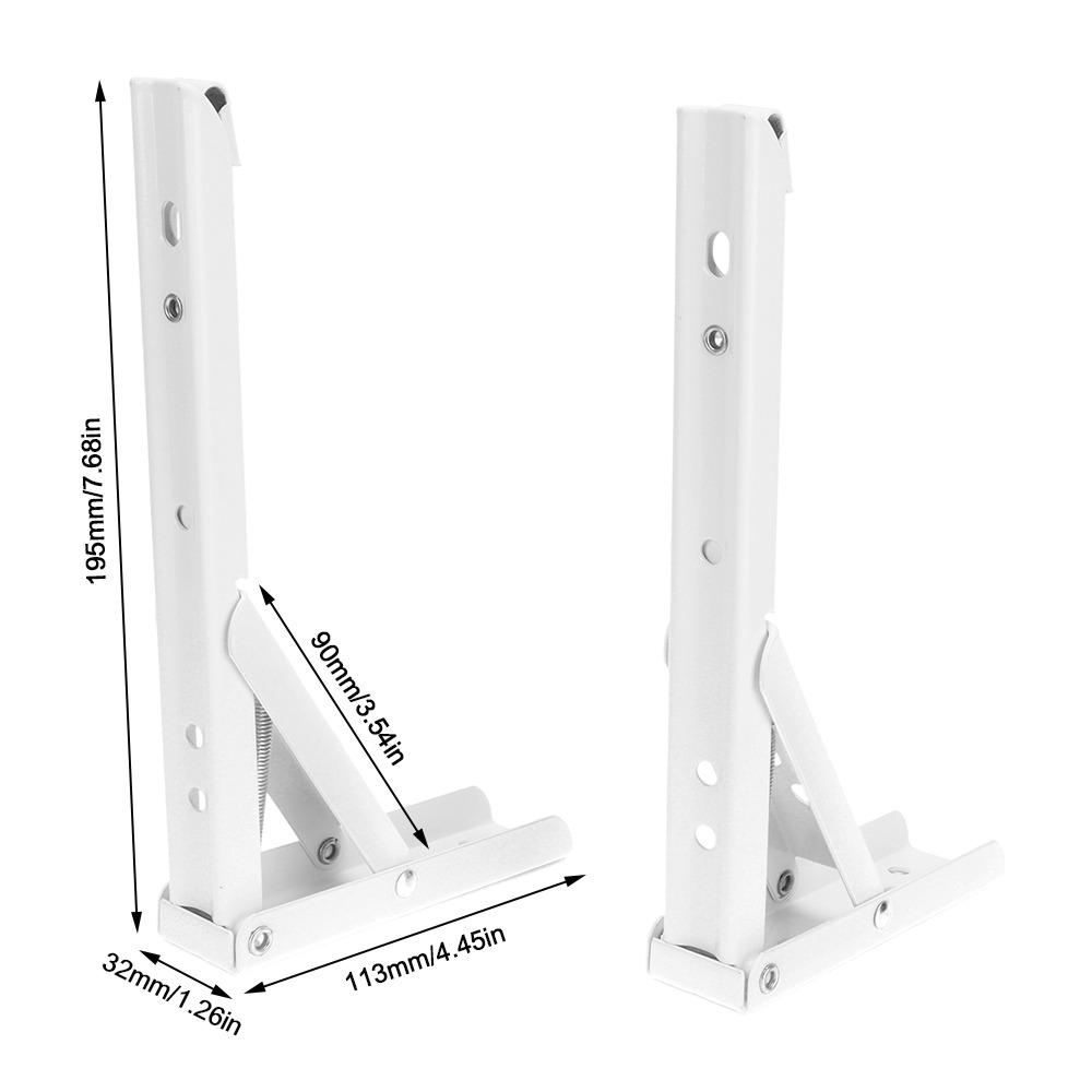 2pcs Adjustable Shelf Bracket Cold Rolled Steel Folding Hinge Durable Desk Hinge  Home