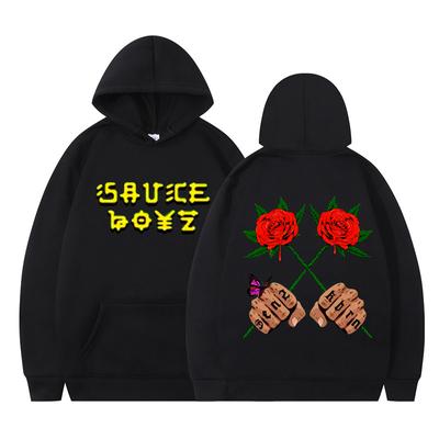 European and American Street Hip-hop Trend Letter Print Men's Hooded Sweatshirt Autumn and Winter New High Street Couples