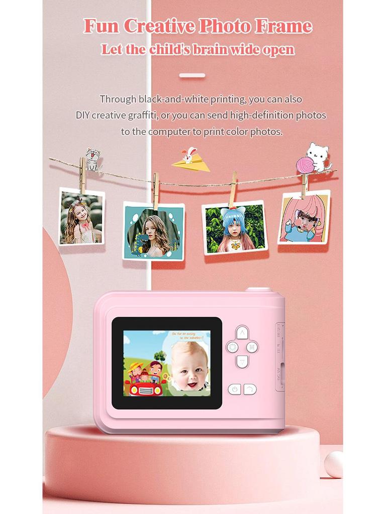 Kids' Instant Print Digital Camera - Fun Toy for Photos