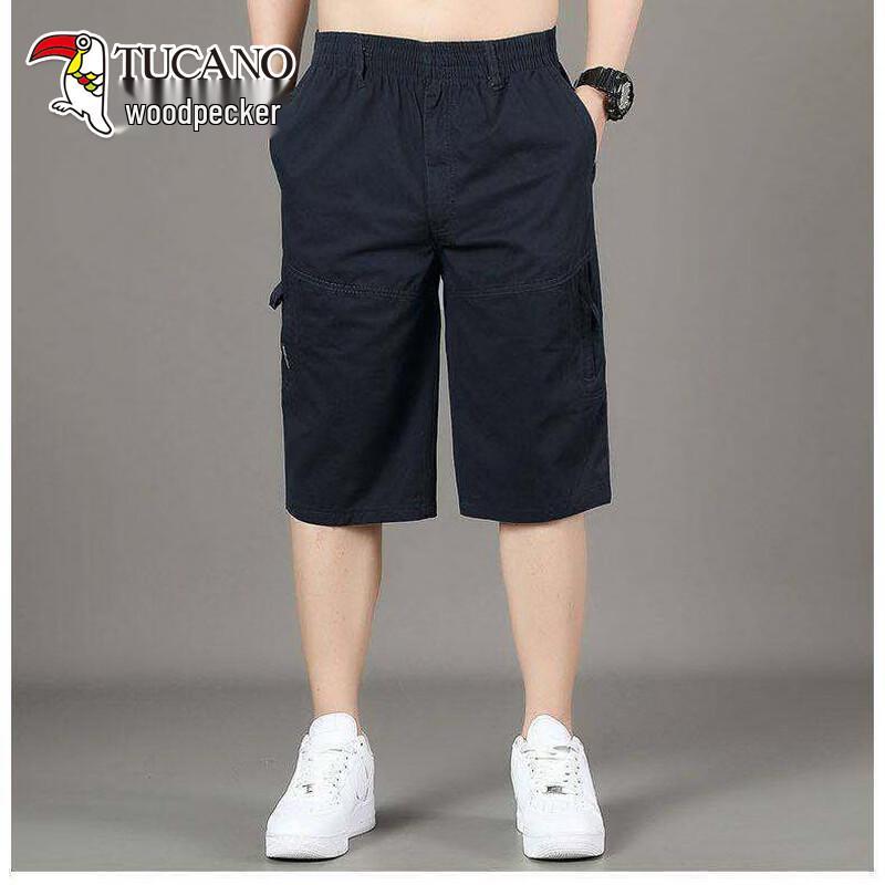 TUCANO Men s Summer Pure Cotton Loose Fit Capris 6XL