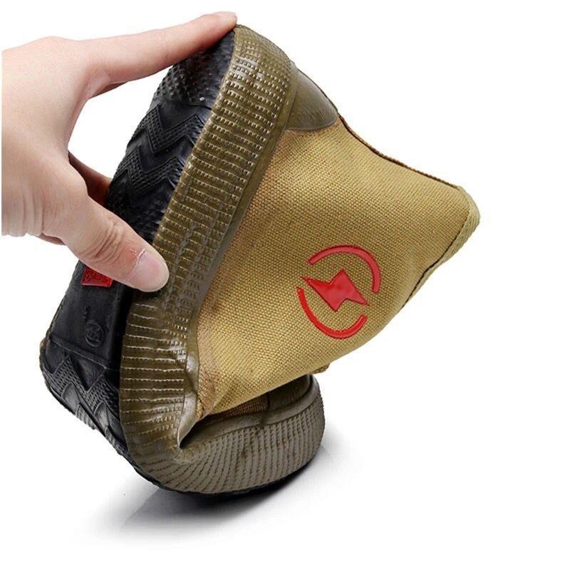 მაღალი ზედა ყვითელი იზოლირებული ფეხსაცმელი სამხედრო რეზინის ფეხსაცმელი სამხედრო საწვრთნელი ფეხსაცმელი
