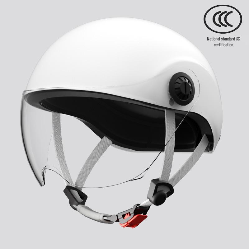 GB 3C Certified Unisex Electric Vehicle Helmet - Summer & All-Season Motorcycle Safety Half Helmet