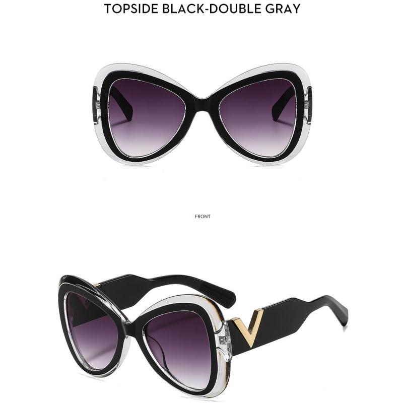 Women's sunglasses, fashionable large-frame butterfly sunglasses