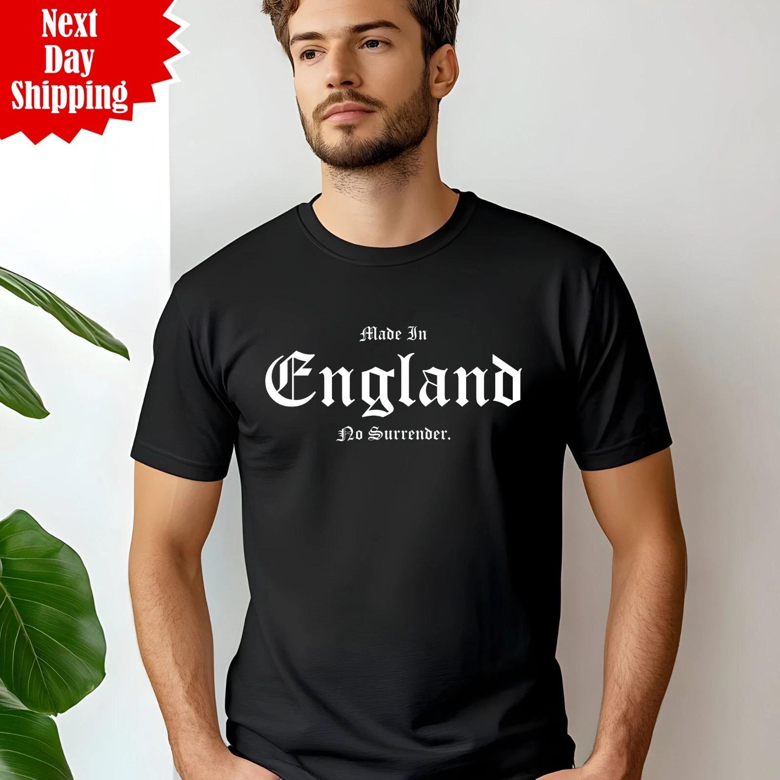 Made In England No Surrender T-Shirt English Knight St George s Day Gift Tee Top 4XL