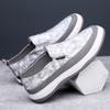 Cloth shoes men's 2025 new spring breathable ice silk quick-drying light casual deodorant men's one-pedal canvas shoes tide