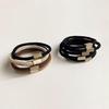 Durable Thick Leather Hair Elastic Band - High Elasticity, No Damage