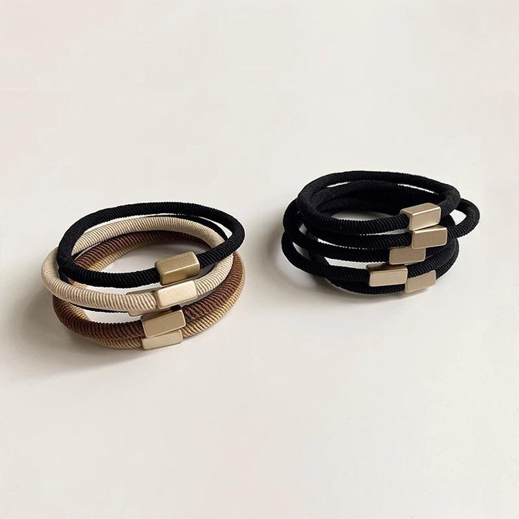 Durable Thick Leather Hair Elastic Band - High Elasticity, No Damage