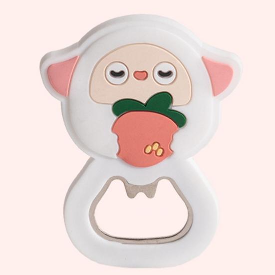 Jar Opener 2-in-1 Labor-saving Stainless Steel Animal Shape Can Opener Fridge Magnet Kitchen Supplies