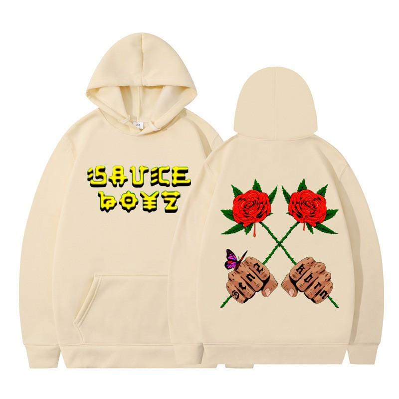 Oversized Hip Hop Hoodie Couples Street Style Printed Sweatshirt Casual Wear