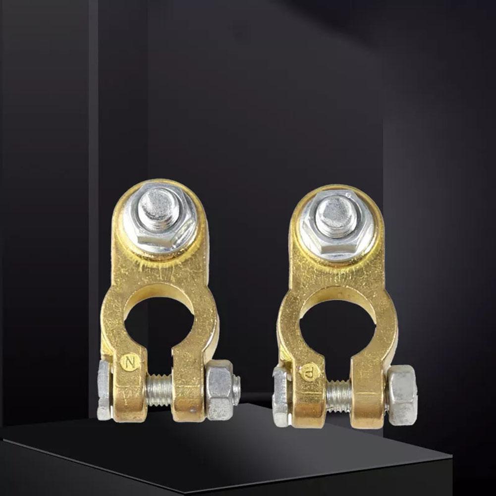 4 Adet Araba Akü Terminalleri Konnektörleri Kelepçeleri Saf Bakır Hızlı Çıkarma Akü Kelepçeleri Arabalar Kamyonlar Tekneler Karavanlar İçin