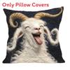 Animal Patterns Rabbit Fox Throw Pillow Cover With Soft Cotton Blend For Living Room Decor