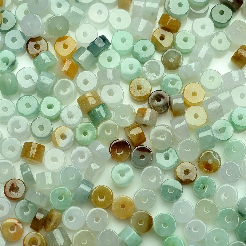 

Myanmar Natural A-Grade Jade Loose Abacus Beads, Hand-Woven