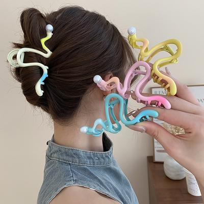 Raupen Haarspangen Metall Haarnadel Galvanisierte Legierung Haarspangen Krabbe Für Frauen Mädchen Geschenk Haarschmuck Pferdeschwanz Kopfschmuck