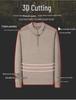 Mid-aged Men's Trendy Half-Zip Pullover Sweater