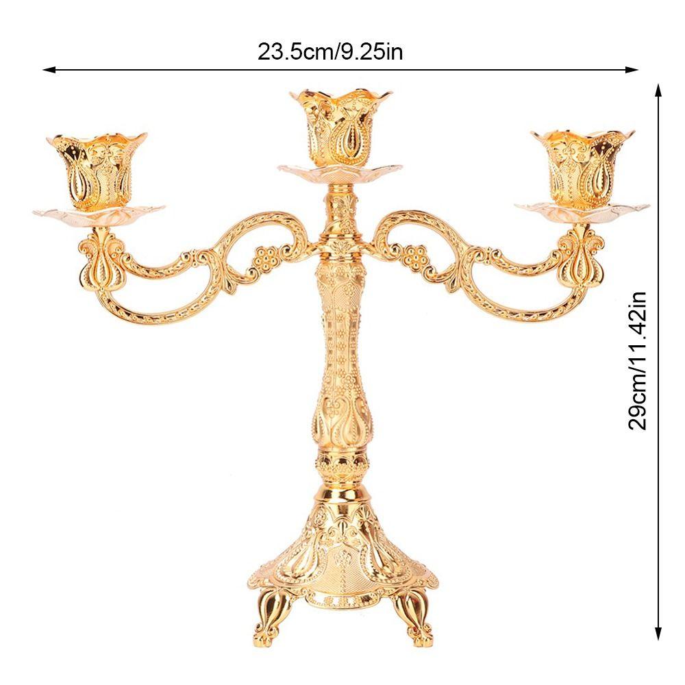 11PCS European Metal Candle Holder Intricate Carved Candle Holders Candelabra For Dinner Party