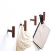 Retro Oak Wall-Mounted Wood Hook for Coats, Hats, Towels, Adhesive Clothes Hanger