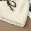 Korean Sweet Bow Jacquard Cold Hat Autumn and Winter Fashion Versatile Knitted Wool Hat Outdoor Cold Warm Hat New