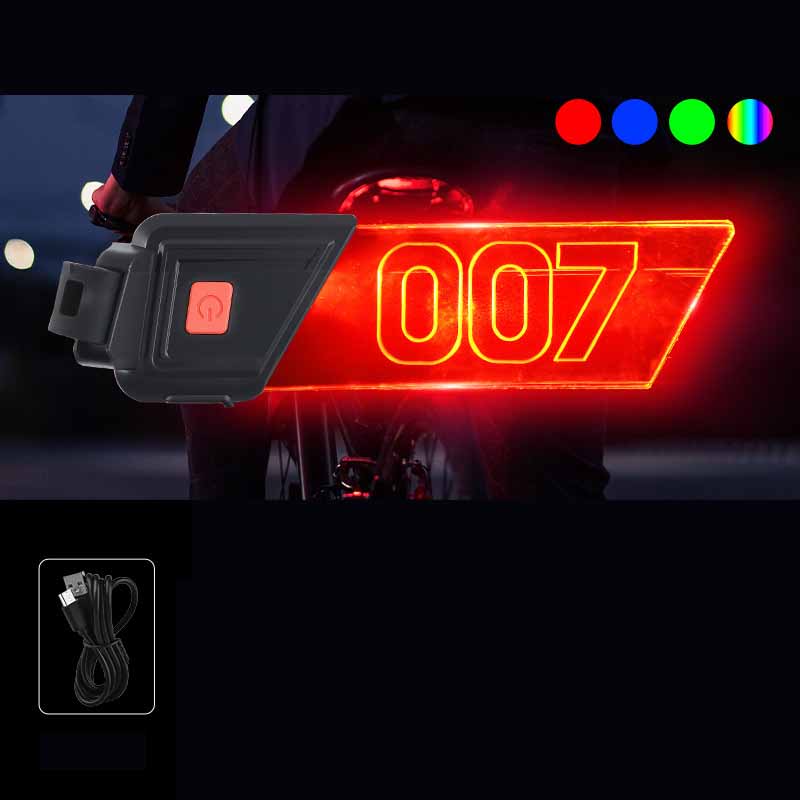 Creative Bike Taillight with Light Plate Design – USB Rechargeable High-Intensity Rear Light for Night Cycling, Road & Mountain Bikes