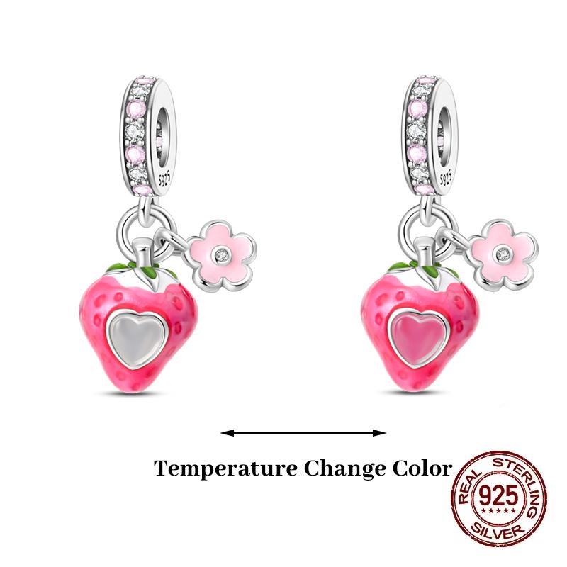 Fit 3Mm Original Bracelets Fashion Copper Chameleon Ladybird Change Color Charms Beads Fine Diy Jewelry Gifts