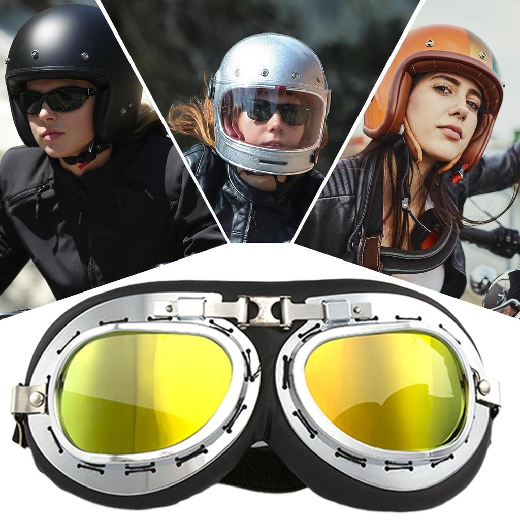 Riding Goggles - Windproof Motorcycle Riding Eyewear with Adjustable Strap | Dustproof Motorcycle Goggles