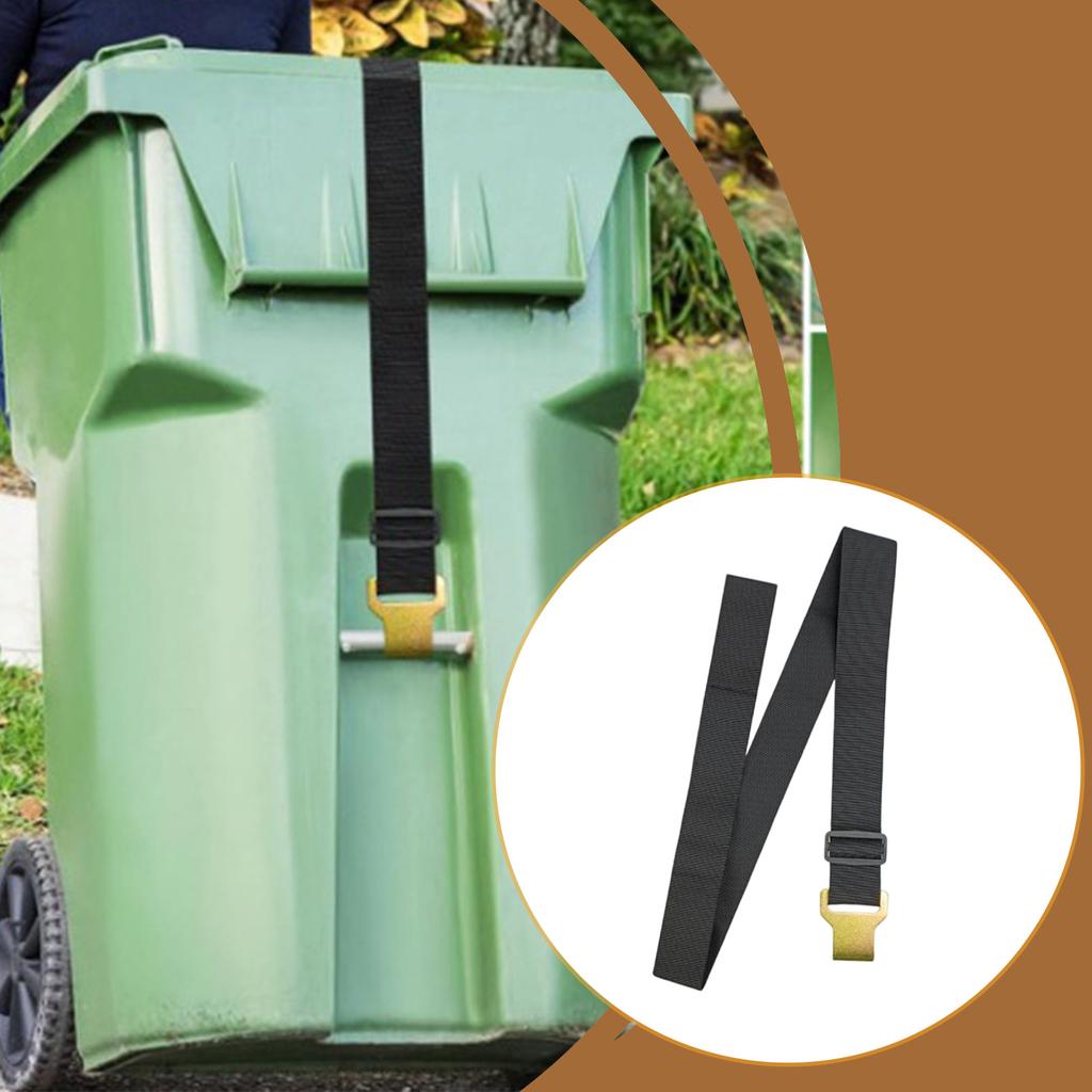Heavy Duty Trash Can Lid Strap with Lock Practical Barrier for Dogs Squirrels And Wind Resistant Outdoor Use