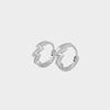 Hip-Hop Full Diamond Lightning Earrings, Inlaid Zircon Men And Women With The Same Trend Street Popular Couple Earrings