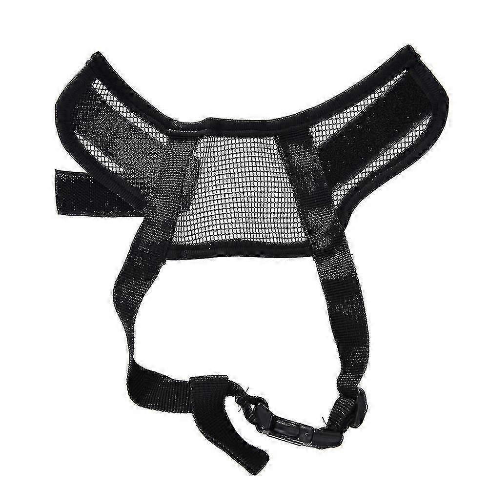 1x Dog Adjustable Mask Bark Bite Mesh Mouth Muzzle Grooming Stop Chewing Hfmqv-Yvan less