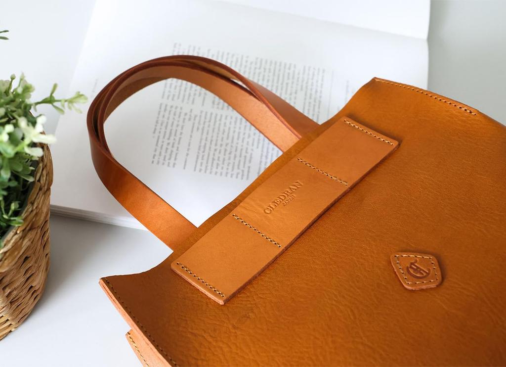 Leather Tote Bag for Black [Credran] Women, CR-CL3902-BK