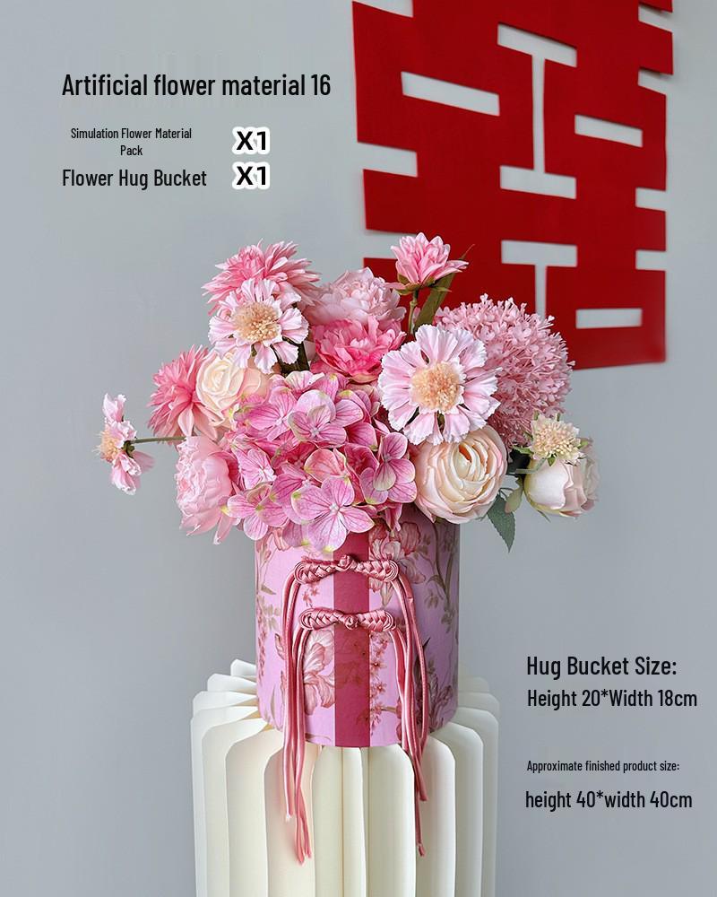 Romantic Floral Arrangement for Weddings, Bedrooms, and Living Rooms - Bedside Bouquet Decorations