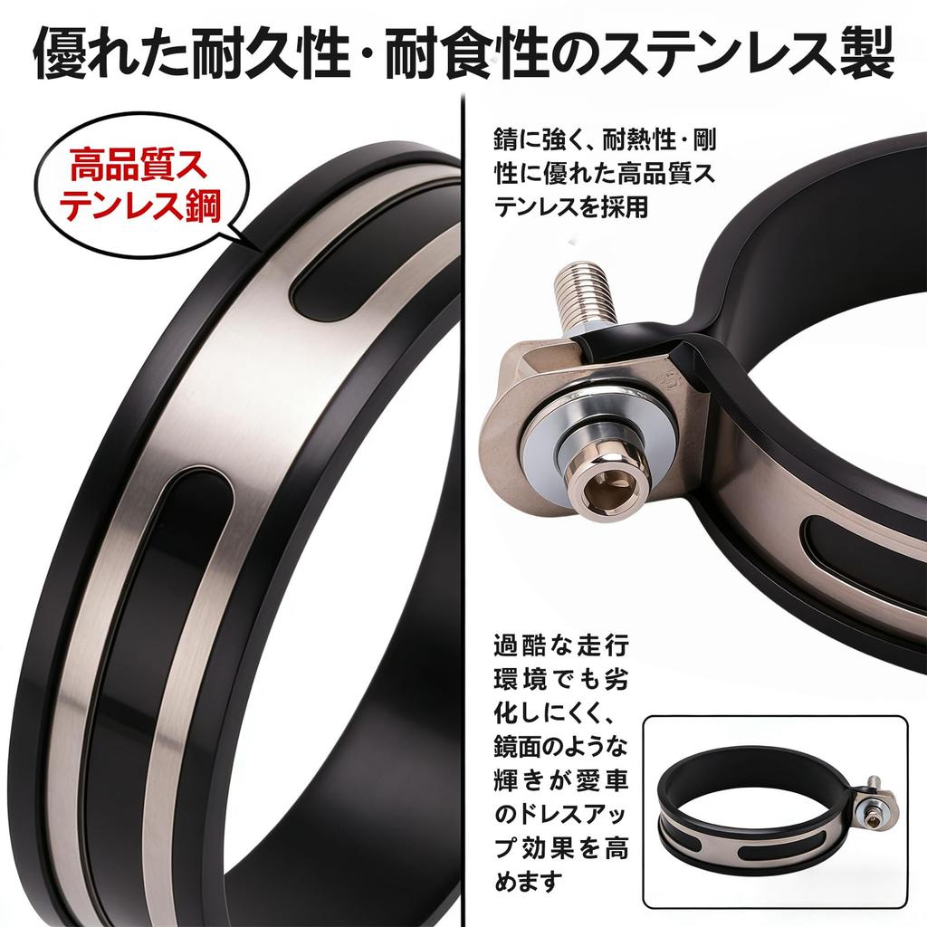 Muffler Band Silencer Band General Purpose Punching Type Stainless Steel