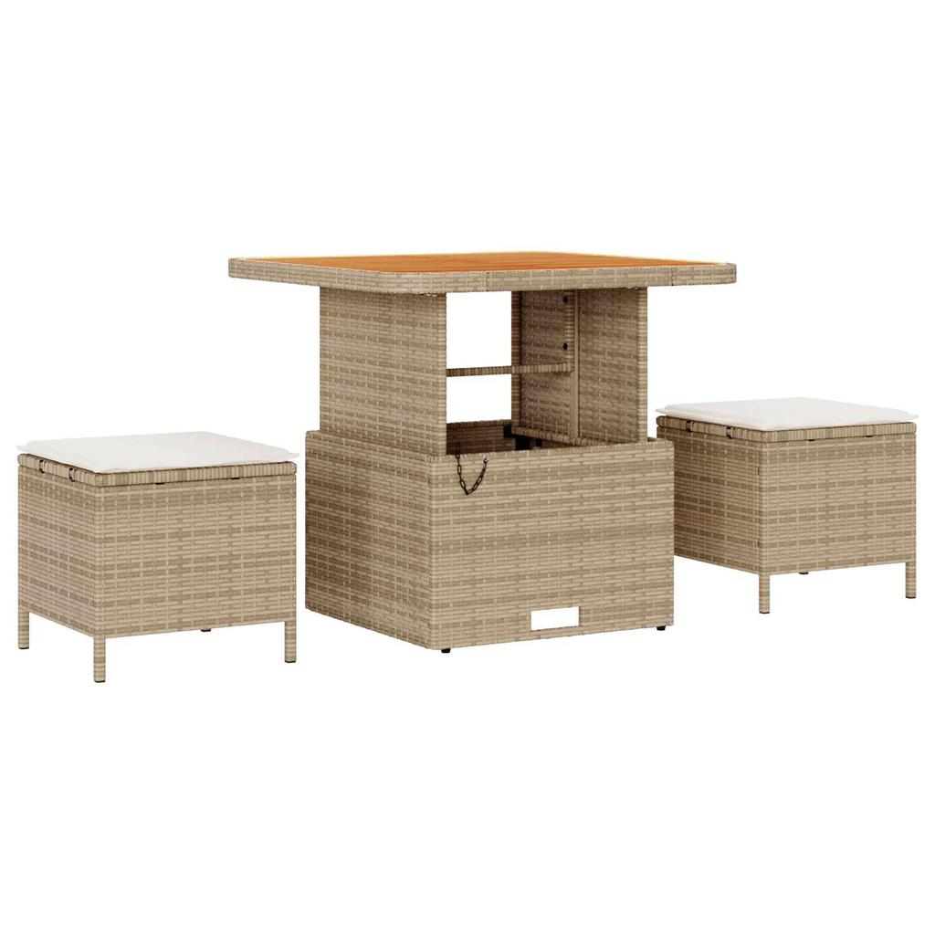Garden Sofa Set with Cushions 8 Pcs Beige and Cream